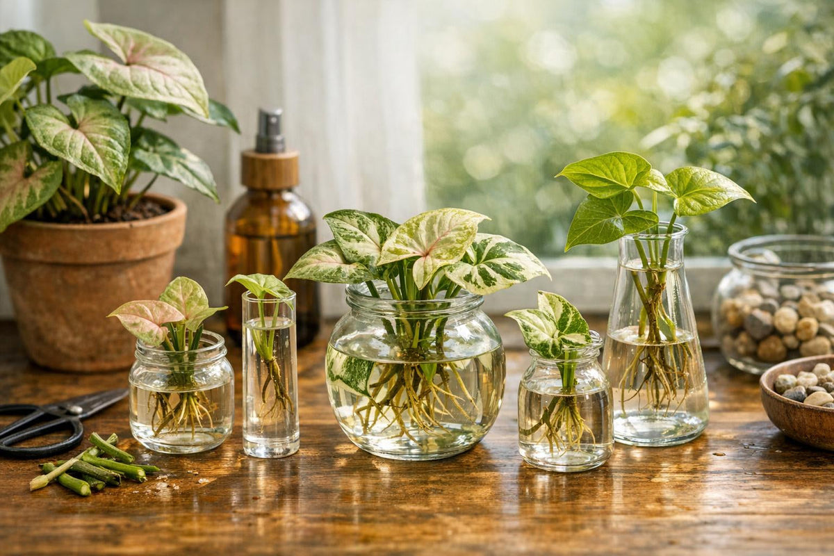 Bouturer un Syngonium dans l'eau : tuto facile et inratable