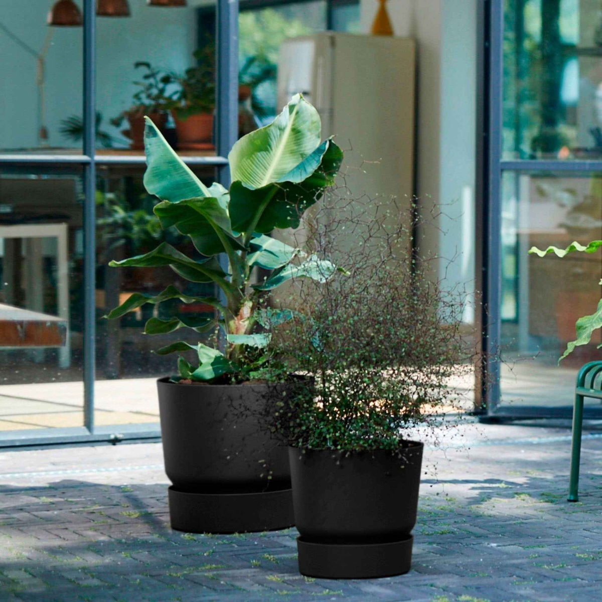 Pot de fleurs Elho Greenville noir - - Bakker