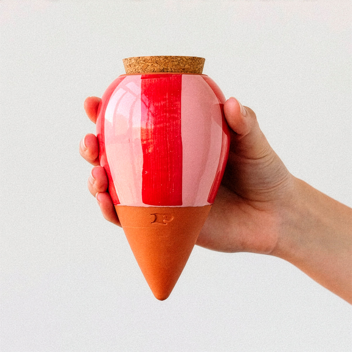 Olla hydratante Rayé rose et rouge - - Bakker