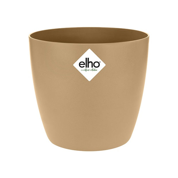 Elho Cache-pot Brussels rond brun cookie - Bakker