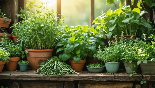 Créez une déco gourmande avec des herbes aromatiques.