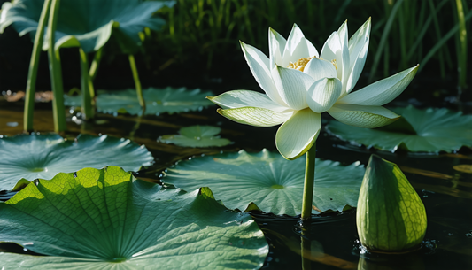 Un bassin zen, même en petit, avec le nénuphar, la star de l'eau.