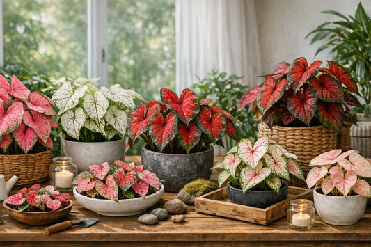 Caladiums roses, blancs ou rouges : les 8 plus belles variétés pour colorer votre intérieur