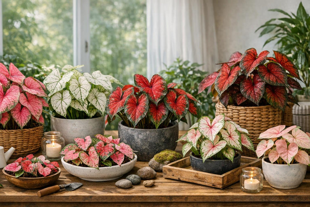 Caladiums roses, blancs ou rouges : les 8 plus belles variétés pour colorer votre intérieur