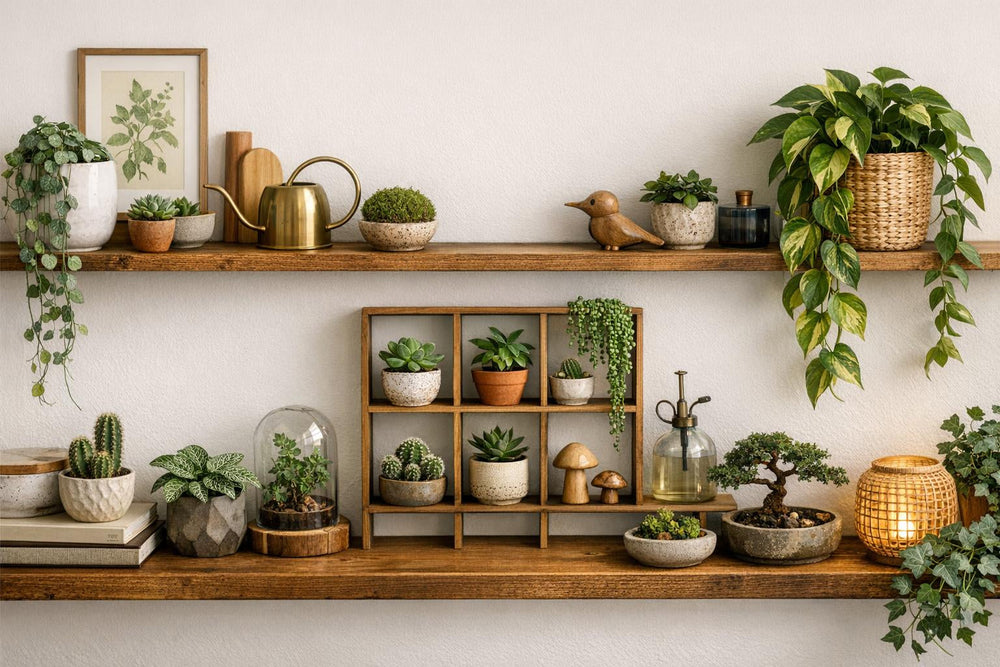 Green shelfie : 5 astuces pour décorer vos étagères avec des petites plantes