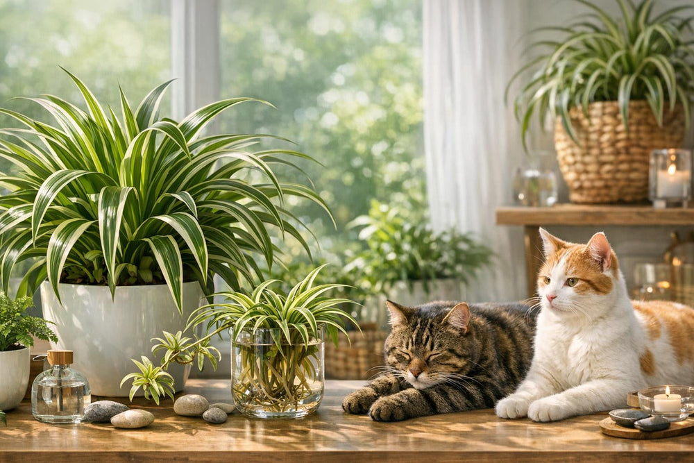 Le chlorophytum : championne de la purification d'air et sans danger pour les chats