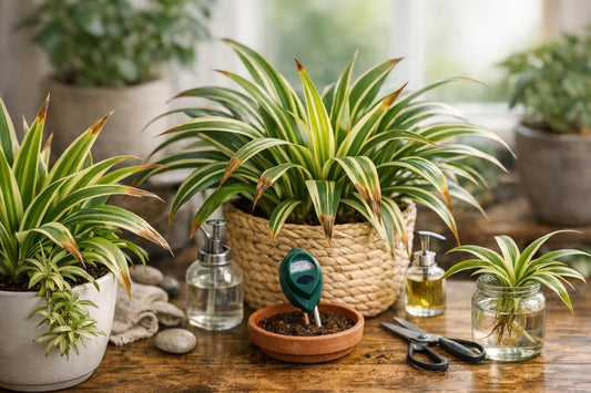 Pourquoi mon chlorophytum a les pointes des feuilles brunes ? (et comment l'éviter)