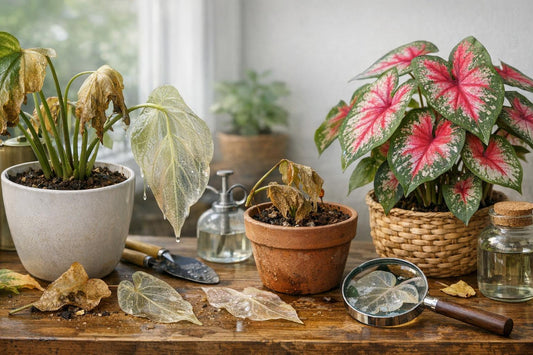 SOS Caladium : pourquoi les feuilles deviennent-elles molles ou transparentes ?