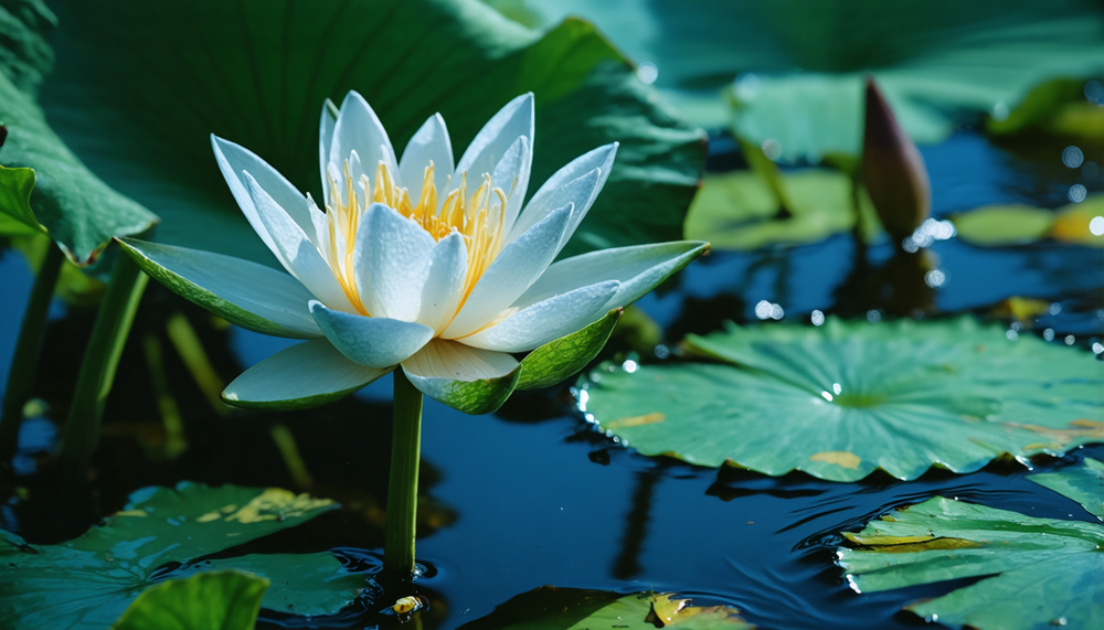 Un bassin zen, même en petit, avec le nénuphar, la star de l'eau.
