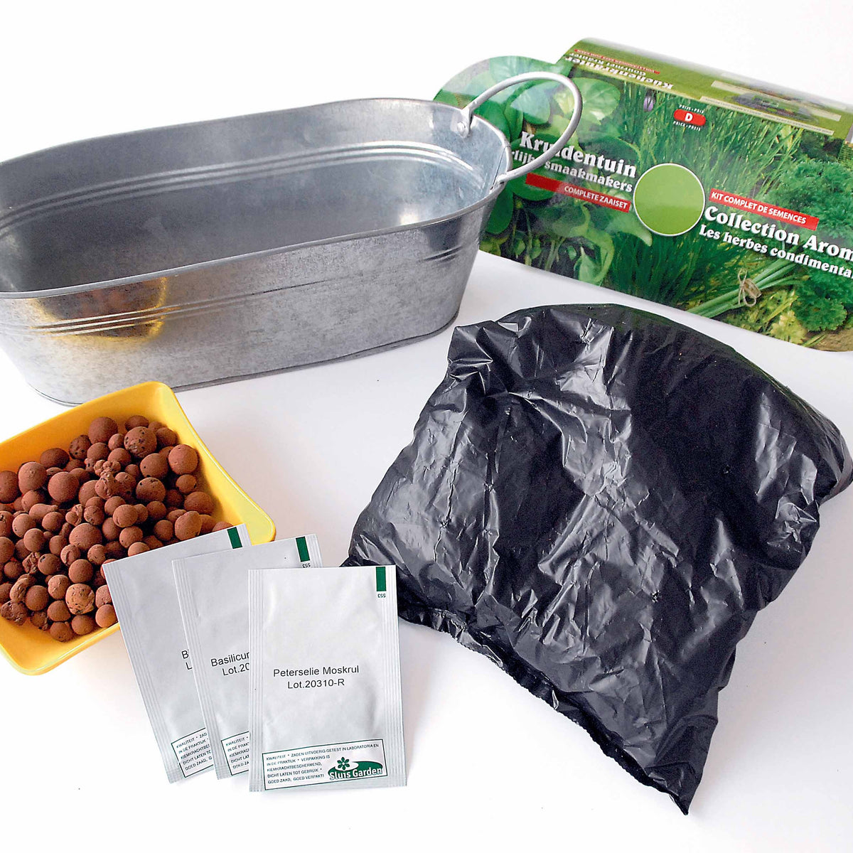 Le kit 3 aromatiques en jardinière zinc - Bakker
