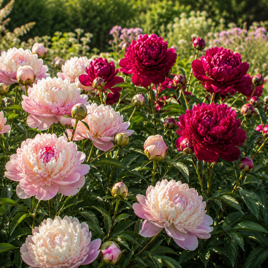 Duo de Pivoines rouge et rose  - Bakker