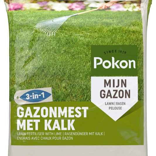 Engrais à la chaux pour gazon - Pokon - 1x emballage pour 250 m² - Engrais pour plantes de jardin - undefined
