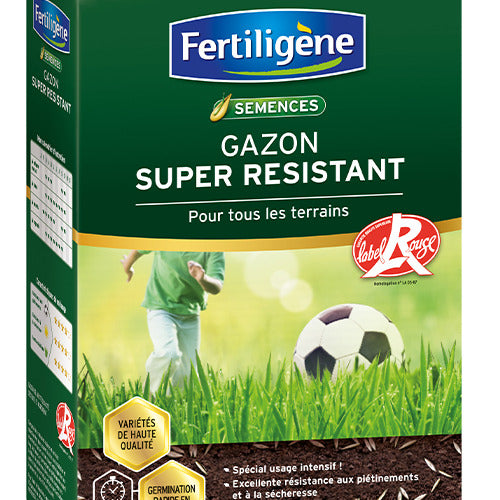 Gazon Super Résistant Label Rouge - 1kg - 40m² FERTILIGENE - Bakker