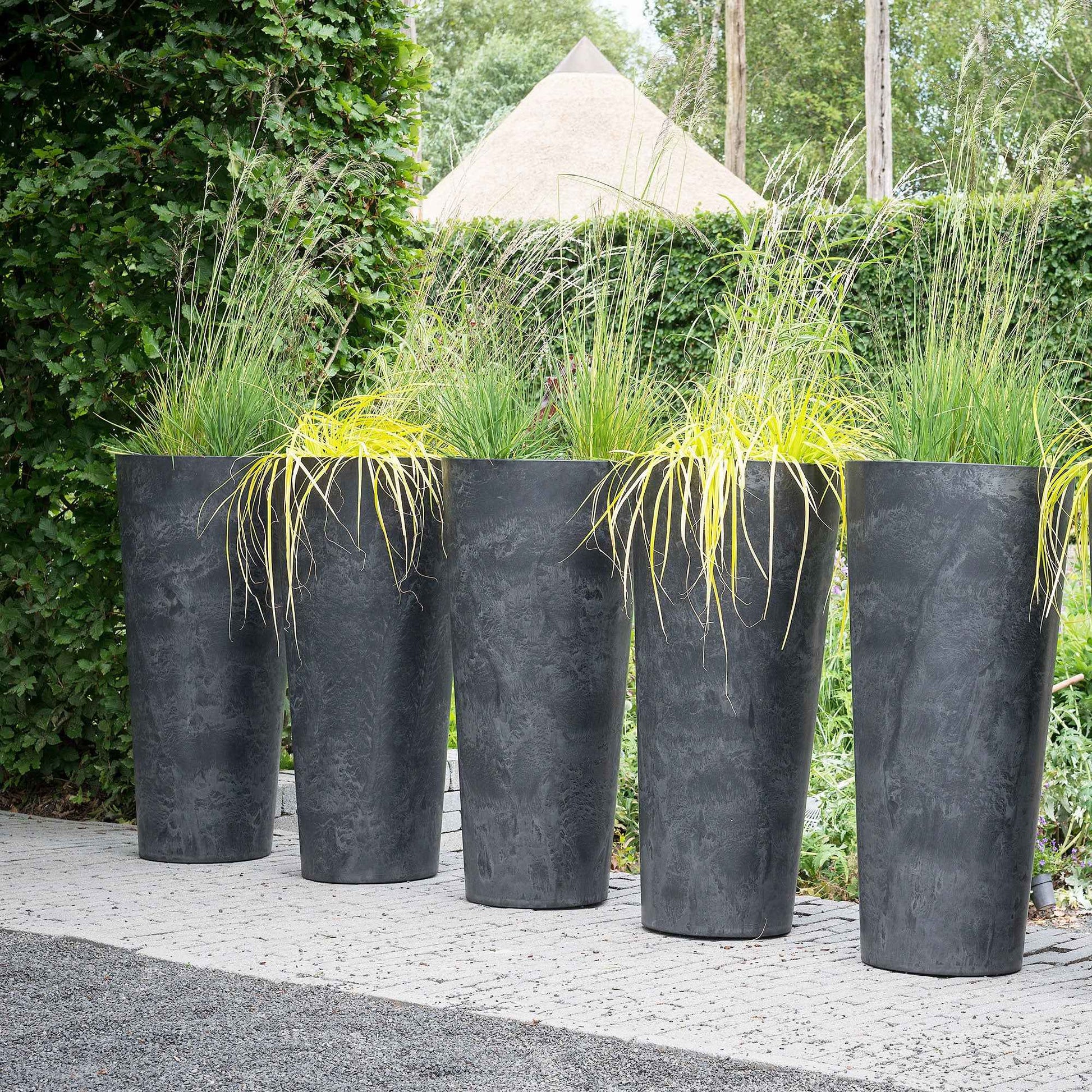Pots plastiques pour plantes jardin 65 cm hauteur