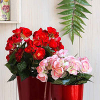 Mica pot de fleurs Lago rond rouge - Pot pour l'intérieur - Grands pots d'intérieur