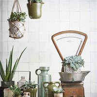 TS Decorations Cache-pot 'Suze' marron avec suspension pour plante - Accessoires pour pots de fleurs
