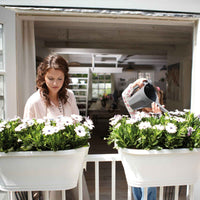 Elho jardinière Corsica flower bridge ovale blanc - Grands pots d'extérieur
