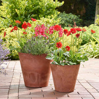 Artstone pot de fleurs Claire rond marron - Pot pour l'intérieur et l'extérieur - Artstone
