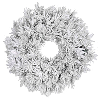 Couronne de Noël artificielle enneigée 'Dinsmore' Blanc - Collection de Noël