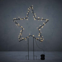 Pique de jardin en forme d'étoile avec éclairage LED - Idée cadeau de Noël