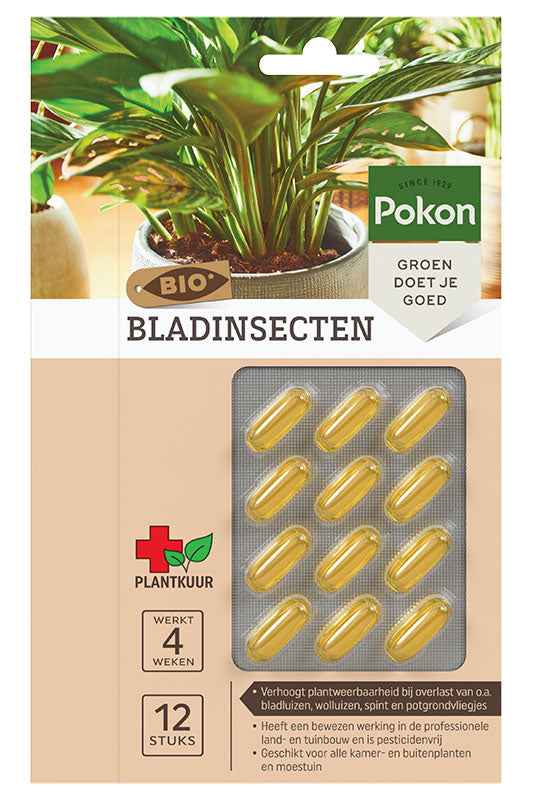 12x Capsules de traitement des plantes contre les insectes foliaires - Biologique - Pokon - Engrais organique