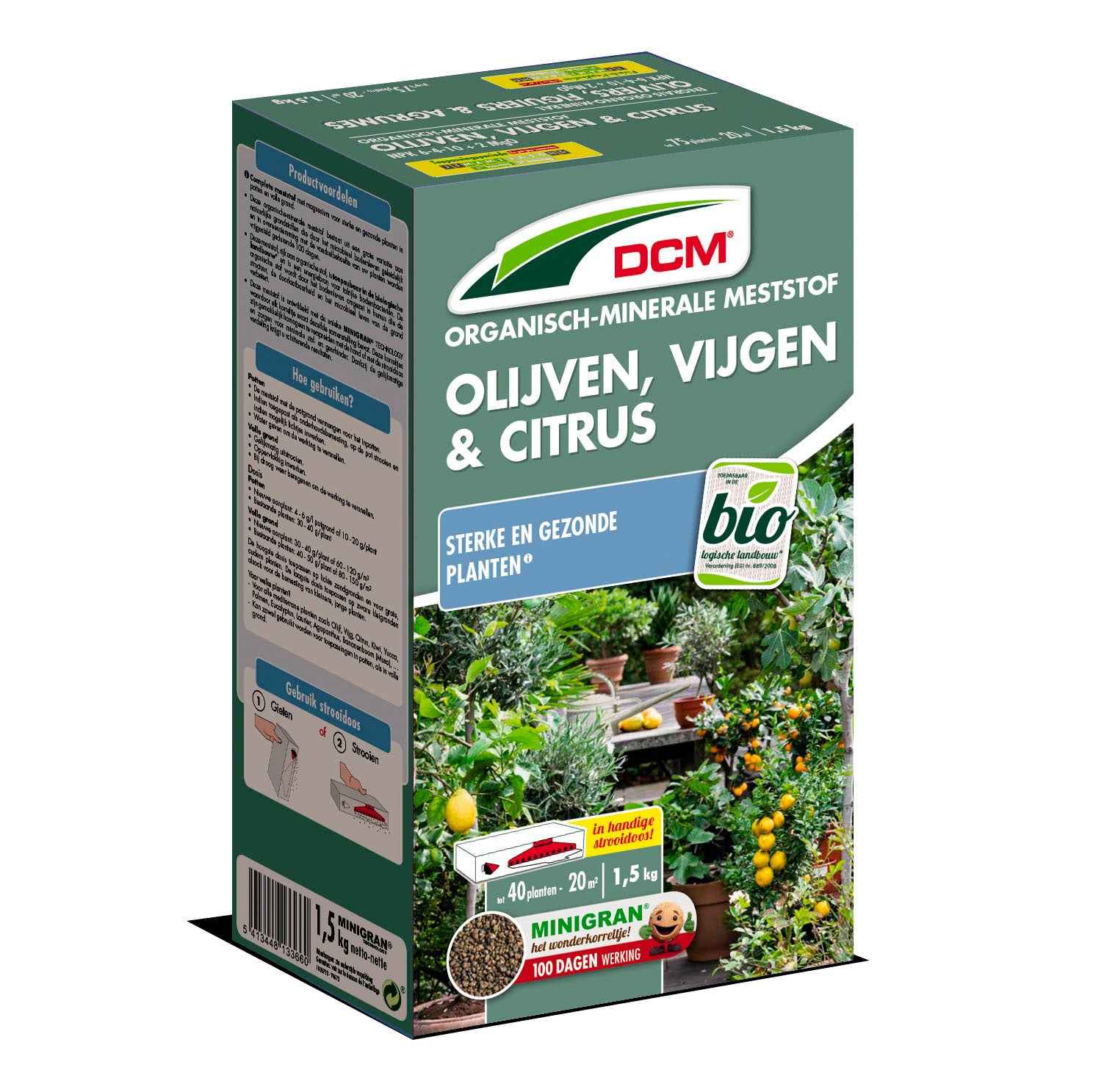Engrais végétal pour oliviers, figuiers et citronniers - Biologique 1,5 kg - DCM - Engrais