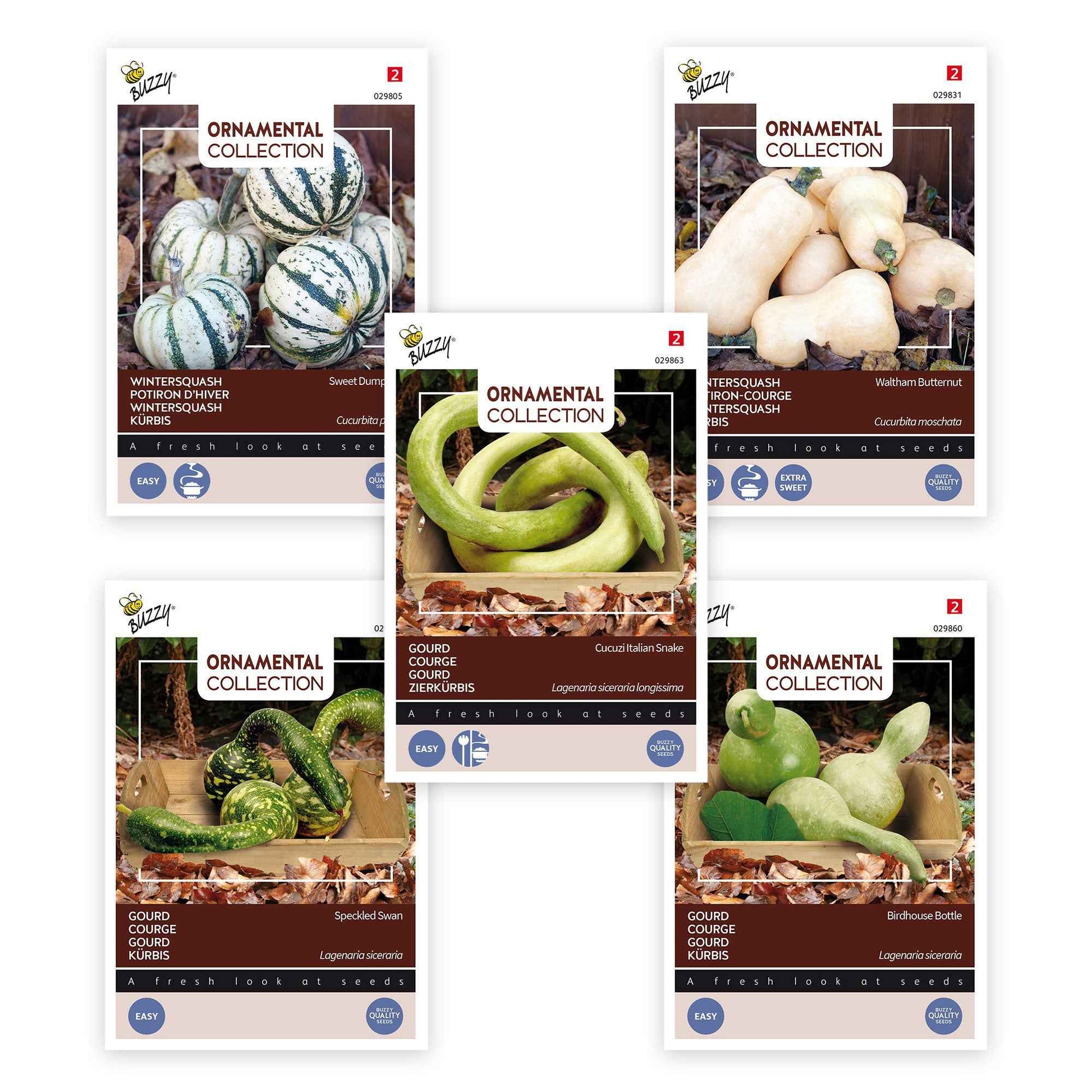 Paquet de courges 'Variétés enchantées' 24 m² - Semences de légumes - Entretien du potager