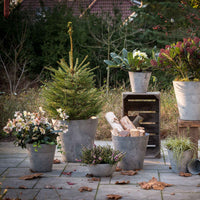 Artstone pot de fleurs Claire rond gris - Pot pour l'intérieur et l'extérieur - Petits pots d'extérieur