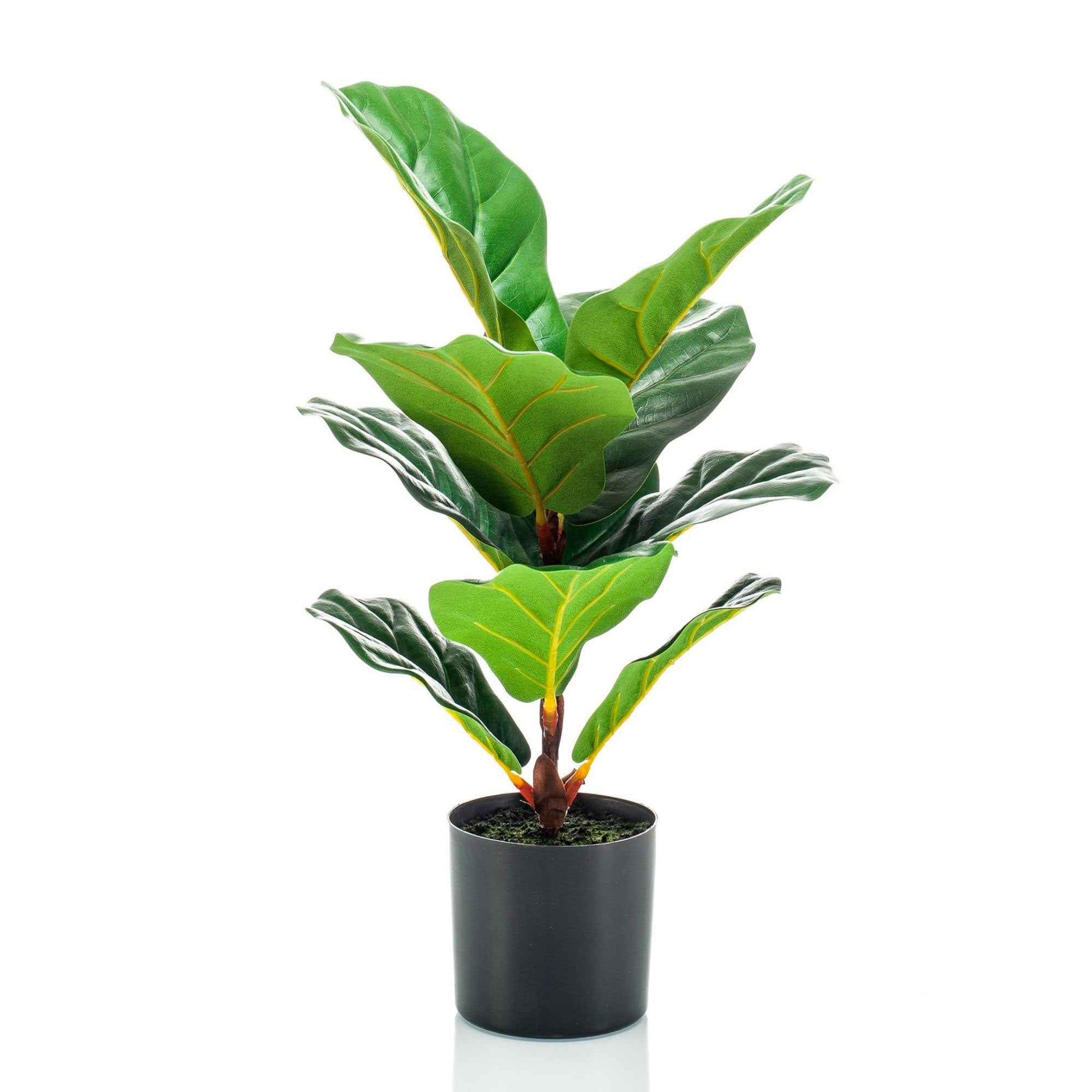 Ficus lyrata artificiel avec pot décoratif - Plantes artificielles