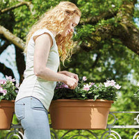 Elho Pont de fleurs Green Basics - Pot pour l'extérieur Marron - Grands pots de fleurs