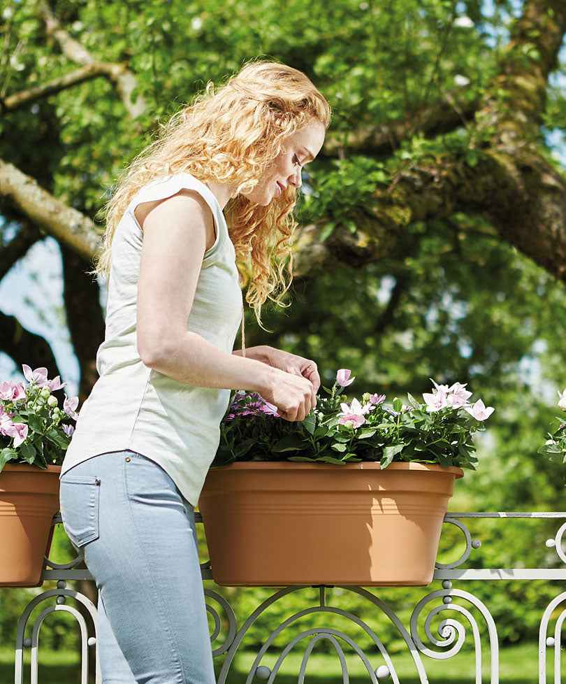 Elho Pont de fleurs Green Basics - Pot pour l'extérieur Marron - Jardinières et bacs à fleurs